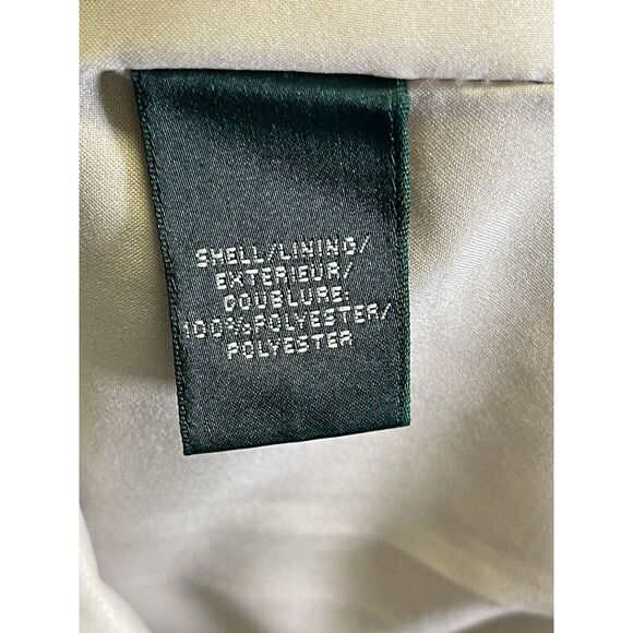 Ralph Lauren Golden Cocktail Shimmer Dress Women's Size 10 Cowl Neck Gathered - Picture 7 of 9